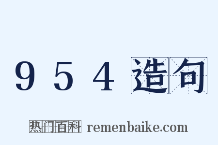 954造句是什么意思的图片